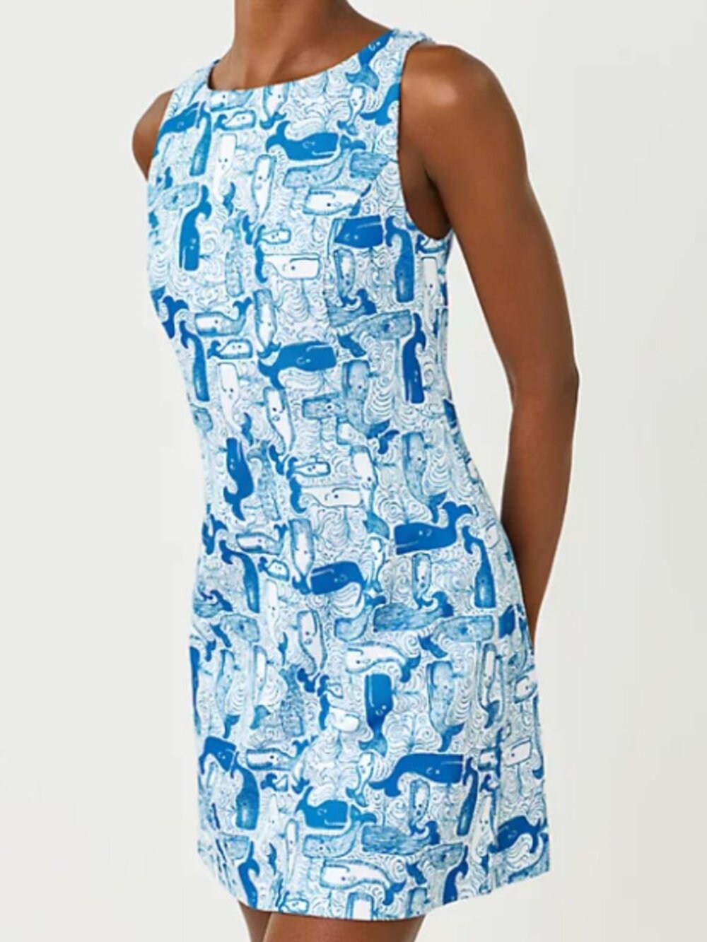 Lilly Pulitzer Oriana Shift Romper Nassau Blue Thar She Blows